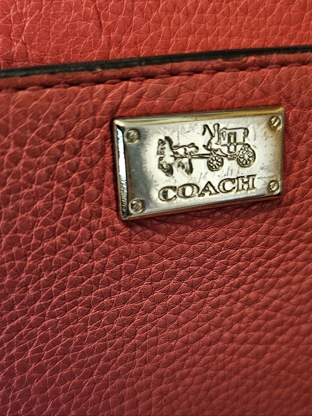 Coach Coral Pink Pebble Leather Crossbody Bag - Picture 3 of 16